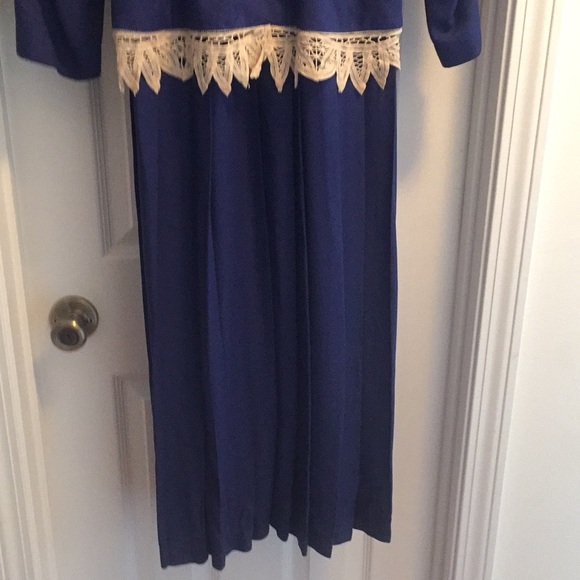 Vintage Kathie Lee Dress with antique lace - Picture 6 of 7